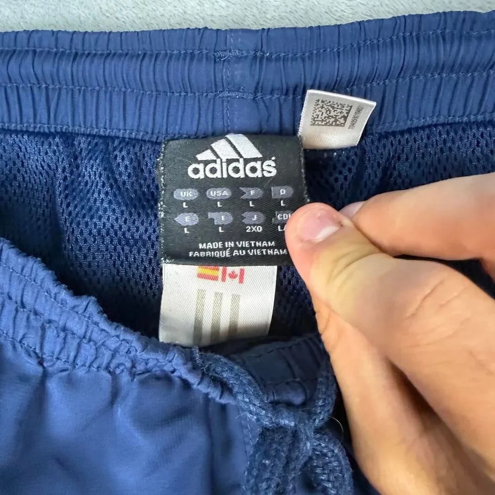 Adidas Men's Navy and Blue Trousers
